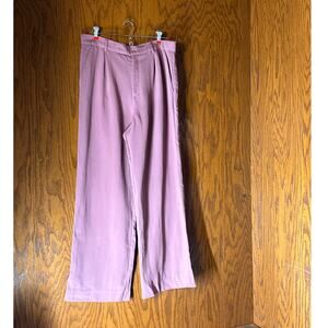 Zara Wide Leg Pants Women’s XL Mauve Pink High Rise